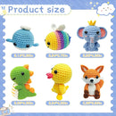 VICWARLWX 6 Pack Crochet Kit for Beginners Kids, Crochet Animal Kit for Kids, Knitting Kit for Beginners, Crochet Starter Kits, Animal Craft Knitting Crocheting Kits with Step-by-Step Video Tutorials by TinyTreasures Baby Boutique