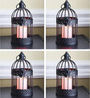 Vela Lanterns Birdcage Decor Candle Holder Lantern Decorative Table Centerpiece Halloween Decorations, Black, Small, Set of 4 by CozyNest Decor