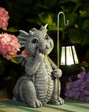 Goodeco Dragon Garden Statue Outdoor with Solar Lantern - Resin Dragon Decor for Garden, Patio, and Yard - 8.3 inches Dragon Gifts & Decorations (Dragon) by GreenHaven Gardens