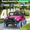 2 Seater Ride On Car Truck with Remote Control XL, Kids 24V Battery Powered Electric Vihicle w/21 in Seat, 3 Speeds, 2WD/4WD Switichable, Shock Absorbers,Bluetooth, Flower, Gift Choice by TinyTreasures Baby Boutique
