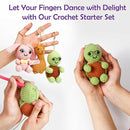 A-URA Learn to Crochet Kit for Beginners Kids and Adults, Premium 3 Animal Pattern Large Size Beginner Crochet Kits with Easy Tube Yarn & Step-by-Step Video Tutorials (Safari Friends–Larger Plushies) by TinyTreasures Baby Boutique