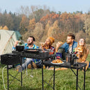REDCAMP Portable Grill Table with Sink for Outside, Lightweight Aluminum Frame Folding Grill Stand Table with Adjustable Height for Camping Picnic Cooking BBQ, 36 x 20 x 31 in, Black by GreenHaven Gardens