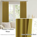 KEQIAOSUOCAI Yellow Pinch Pleated Curtains 63 Inch Length 2 Panels Set Noise Cancelling Window Drapes for Nursery Bedroom Living Room 40x63 by TinyTreasures Baby Boutique