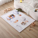 Stylish Coral Baby Play Mat for Floor 47" x 67" Dinosaur Balloons – Soft 1" Thick High-Density Memory Foam Nursery Rug,Kids Rug with Non-Slip Backing for Crawling & Playing, Playroom Rug, Kids Carpet by TinyTreasures Baby Boutique