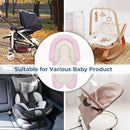 COOLBEBE New 2-in-1 Babybody Supports for Baby Newborn Infants - Extra Soft Stroller Cushion Pads Car Seat Insert, Seasons, Pink by TinyTreasures Baby Boutique