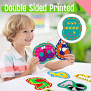 10 Pieces Number Lacing Cards, 0-9 Double Sided Sewing Cards with 10 Colorful Laces, Imagination Development Lacing Toys Games for Children Educational and Learning Activity by TinyTreasures Baby Boutique