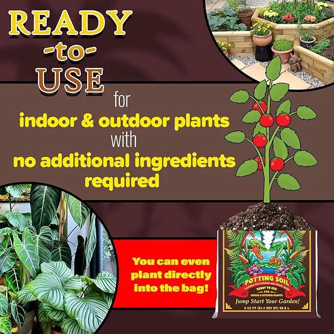 FoxFarm Happy Frog Potting Soil, 2cu ft - for Indoor/Outdoor Container Plants, Improves Root Efficiency, pH Adjusted for Optimal Nutrient Uptake - Contains Mycorrhizae and Humic Acids, photo 5 of 6