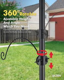 iBorn Bird Feeders Hangers for 1” Pole Stand Station Outdoor Hanging Hooks for Humming Bird Feeders for Outside Plant Hanger Hook Bracket Kit 12.2 Inch Long Metal Hooks for 1 Inch Pole, Pack of 4 by GreenHaven Gardens