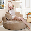 Bean Bag Chair for Adults, Comfortable Bean Bag Sofa with Back Support and Pillows, Giant Bean Bag Chairs Suitable for Living Rooms, Bedrooms and Apartments -Khaki by TinyTreasures Baby Boutique