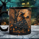 Personalized Witch Coffee Mug with Names, Custom Witch Accent Mug Halloween Mugs Personalized Spooky Halloween Gifts For Women Friends Sister Girls Family Her Spooky Season Gift by TinyTreasures Baby Boutique