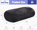 Hobestluk 5FT Bean Bag Chairs Adult Bean Bag with Portable Handle Comfy Large Bean Bag Lounge Chair with Removable Cover for Living Room Bedroom (Stripe Dark Grey, 5FT) by TinyTreasures Baby Boutique