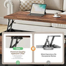 31.5" Lift Top Coffee Table with Storage, Farmhouse Coffee Tables for Living Room, Square Coffee Table with Large Hidden Storage Compartment, 2 Drawers & Removable Shelves, Black by CozyNest Decor