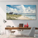 HGUAOA Coastal Canvas Wall Art - Large Landscape Wall Art for Living Room - Ocean and Beach Painting - Blue Artwork for Bedroom Decor - Above Bed Wall Pictures -Beach Theme Print Art by CozyNest Decor