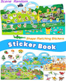 Reusable Sticker Book for Toddlers 2-4 Years, Stickers for Kids, Toddler Sticker Book Ages 1-3, Toddler Craft Activities, Toddlers Travel Toys Ages 2+ Boy Girl Birthday Gifts by TinyTreasures Baby Boutique