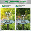 Solar Fountain for Bird Bath Glass - No Battery, 3.5W Solar Bird Bath Fountains Green Flower with 4 Fixed Rods & 7 Nozzles, Solar Powered Water Fountain for Bird Bath,Pond,Pool,Outdoor,Garden by GreenHaven Gardens