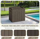 JUMMICO 31 Gallon Resin Deck Box Waterproof Indoor Outdoor Storage Boxes for Patio Furniture Cushions and Garden Tools (Brown, 31gallon-2 Packs) by CozyNest Decor