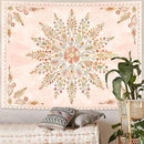 Lunerfex Floral Mandala Tapestry Boho Tapestry for Bedroom Orange Tapestries Wall Hanging Living Room Wall Art and Home Decor 70x90 by CozyNest Decor
