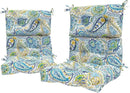 LVTXIII 2 Pack Outdoor/Indoor High Back Chair Cushions, Deep Seat Patio Seat and Back Cushion Set, Stuffed High Rebound Foam Rocking Chair Cushions, 44”x22”x4”, Paisley Blue by GreenHaven Gardens