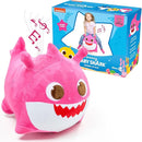 JITTERYGIT Baby Shark Bouncy Hopper - Musical Plush Toy for Kids and Toddlers - Mommy Shark (Pink) by TinyTreasures Baby Boutique