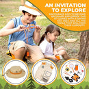 Kids Explorer Kit with Safari Vest & Hat for 3-12 Year Old Boys & Girls - Safari Costume & Dress Up as Zoo Keeper, Paleontologist - Giftable Outdoor Adventure Kit for Kids + Adventure Book by TinyTreasures Baby Boutique