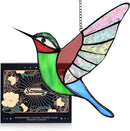Hummingbird Gifts,Stained Glass Window Hanging,Handmade Suncatcher,Beautiful Hummingbird Ornament,Birthday for Ladies,Mom,Grandmas,and Bird Lovers by GreenHaven Gardens
