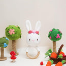 Bunny White Bunny rattles Toy for Young Children, Handmade Woolen Toy with Strict Quality Testing Process, Usable as House Decoration (White Bunny Rattles) by TinyTreasures Baby Boutique