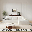 108" Sectional Couches for Living Room Modern Modular Sofa with L-Shape Couchs Upholstered Boneless Couch Deep Seat Sectional Couch with Chaise (White, Right Facing Chaise+2Seaters) by CozyNest Decor