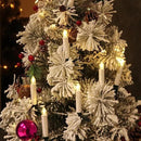 DRomance Christmas Tree Flameless Taper Candle Lights Battery Operated with 10-Key Remote and Timer, 30 Pack Plastic 3D Wick Flickering LED Taper Candles Multi-Using Home Garden Holiday Decor 3.4" by GreenHaven Gardens