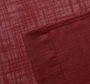 MIUCO Semi Sheer Curtains Poly Linen Textured Solid Grommet Curtains 95 Inches Long for Window Treatment 2 Panels (2 x 37 Wide x 95" Long) Burgundy by CozyNest Decor