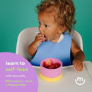 morepeas The Everything Snack Bowl - All-in-One Baby, Toddler & Kid Food Container - Travel Essential with Spill Proof Lid & Suction Base - Blueberry by TinyTreasures Baby Boutique