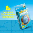 BioSwiss Bandages, Easter Egg Shaped Self Adhesive Bandage, Latex Free Sterile Wound Care, Fun First Aid Kit Supplies for Kids, 24 Count by TinyTreasures Baby Boutique
