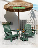 Adirondack Chairs Set of 4, Outdoor Fire Pit Chairs, HDPE All-Weather Adirondack Chairs with Cup Holder, Lawn Chair for Deck, Patio, Garden (Green) by GreenHaven Gardens