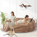 Bean Bag Chair for Adults 6FT,Soft Removable Cover for Teens/Girls Bedroom,Fluffy Giant Round Floor Beanbag Lounger Chairs (No Filler,Tan) by CozyNest Decor