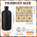 Uiifan 31 Pcs Halloween Potion Bottles Set Including Glass Apothecary Bottles with Cork Stickers and Pendants Halloween Decorations Indoor Party Supplies(Black,16 oz) by CozyNest Decor