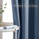 NICETOWN Room Darkening Curtains for Living Room, Grommet Thermal Insulated Room Darkening Window Treatments Privacy Sound Reducing for Bedroom, 2 Panels, W66 x L66, Stone Blue by TinyTreasures Baby Boutique