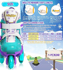 Adjustable Roller Skates for Kids Girls Ladies with Light Up Flash LED Wheels(Age 3-9),Three-Point Type Balance,Gift Box Packing for Toddlers,Children by TinyTreasures Baby Boutique