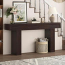 Rresyet 63 Inch Long Console Table, Sofa Table Behind Sofa, Wooden Entryway Table, Farmhouse Entryway Table for Entry, Hallway, Living Room (Cherry) by CozyNest Decor