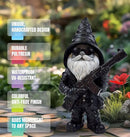 Better Office Products Garden Gnome Statue, 8" Height, Handcrafted Waterproof, UV-Resistant Polyresin Lawn Patio Porch Ornament Decoration (Stone Cold Hitman) by GreenHaven Gardens