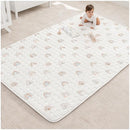 Comfy Cubs Rectangle Kids Play Mat - Large 60 x 96 inches Soft Quilted Baby Floor Mat with Non-Slip Bottom - Plush Design for Toddlers' Playtime and Relaxation - Comfortable and Durable - Rainbow by TinyTreasures Baby Boutique