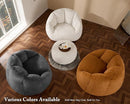 Giant Bean Bag Swivel Chair for Adults - Comfy Plush Round Shell Soft Accent Chaise Lounge Indoor Chair, Oversized Cozy Floor Sofa for Living Room, Bedroom & Game Rooms, Beige by CozyNest Decor