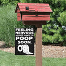 Feelingss Nervous Might Have To Poop Soon Funny Saying Quotes Garden Flag 12x18 Double Sided Funny Decorative Flag for Home Garden Patio and Yard by GreenHaven Gardens