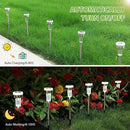 TWINSLUXES 16 Pack Solar Pathway Lights Outdoor Dual Light Source LED Solar Waterproof Pathway Lights for Garden Patio and Walkway Decoration Cool White by GreenHaven Gardens