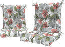 LVTXIII Outdoor Seat/Back Chair Cushion Patio Tufted High Back Cushion, Seasonal Replacement Rocking Chair Cushion with Ties (22” W x 20D”, Set of 2, Clemens Noir Pink) by GreenHaven Gardens