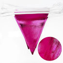 Hot Pink Party Decorations Triangle Pennant Banner Flag Rose Pink Metallic Fabric Bunting Garland for Birthday Bachelorette Wedding Bridal Shower Anniversary Flamingo Theme Party Supplies by GreenHaven Gardens