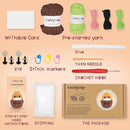 WaldyWop Beginner Crochet Kit for Kids: Easy Crocheting Starter Kits for Girls - Learn to Crochet Set w/Step-by-Step Video - Complete Knitting Kit, Easy Crochet Yarn, Birthday Gifts for Women by TinyTreasures Baby Boutique