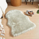 AMTOVO Faux Fur Rug, Light Grey Small Area Rug, Fluffy Sheepskin Rug, Fuzzy Ultra Soft 2 x 3 ft Shag Rugs for Bedroom Sofa Throw Cushion Room Decor, Sheepskin by CozyNest Decor