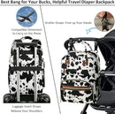 Large Capacity Baby Diaper Bag Backpack with Insulated Pockets, Waterproof, Stylish Cow Print Design, Suitable for Boys and Girls by TinyTreasures Baby Boutique