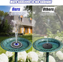 SZMP Solar Fountain Upgrade, 3.5W Solar Powered Bird Bath Fountains with Flower, Outdoor Water Feature Solar Pump with 7-in-1 Nozzles, 4 Fixed Pipes for Humingbirds, Garden, Pool, Pond, and Fish Tank by GreenHaven Gardens