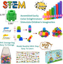 Kids Toys Interlocking Learning Set, STEM Construction Set - Ages 3+ STEM Toys 300 Pcs - 9 Colors by TinyTreasures Baby Boutique