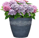Classic Home and Garden Corinthian Resin Flower Pot Planter, Storm Blue, 10" by GreenHaven Gardens